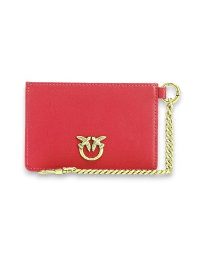 PINKO Kreditkarteninhaber Damen Leder rot - 102748-A0F1-R30Q