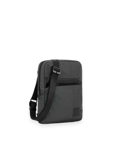 PIQUADRO Pocketbook W129 leather and fabric Gray - CA1816W129-GR