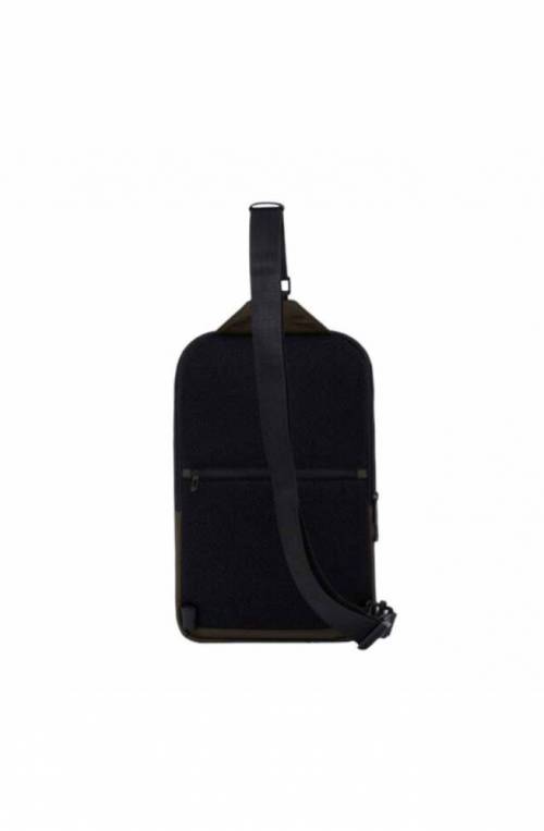 PIQUADRO Mono sling W129 leather and fabric Green - CA5751W129-VE