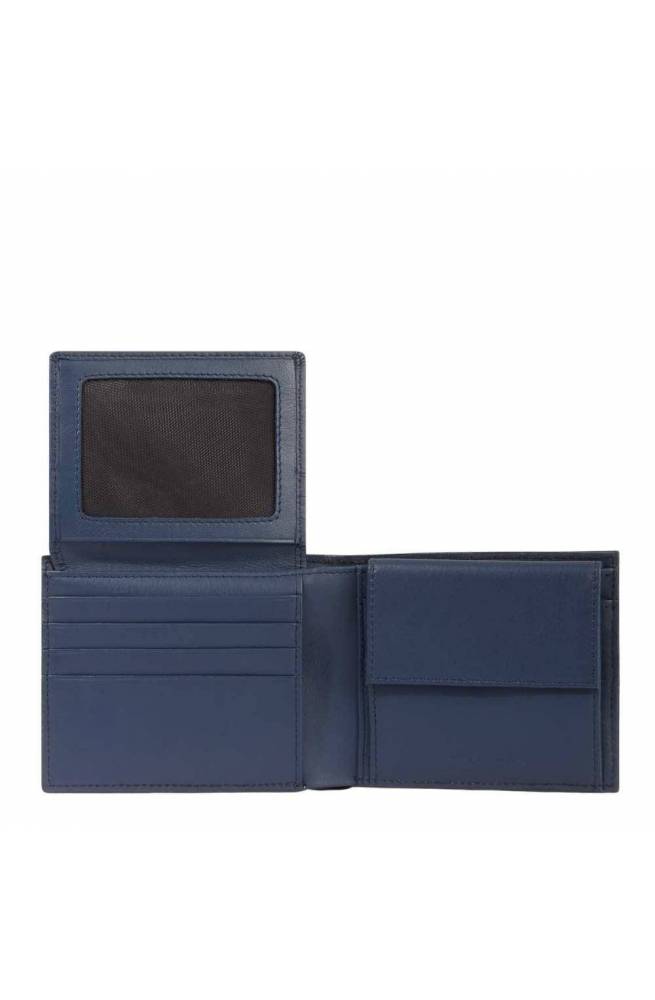 PIQUADRO Wallet S133 Male Blue - PU4518S133R-BLU