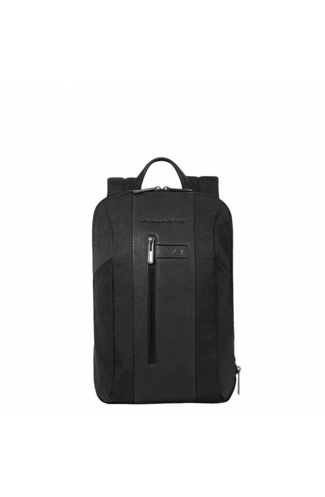 PIQUADRO Rucksack Brief Leder und Stoff Schwarz - CA6384BR2-N