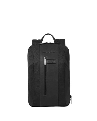 PIQUADRO Rucksack Brief Leder und Stoff Schwarz - CA6384BR2-N