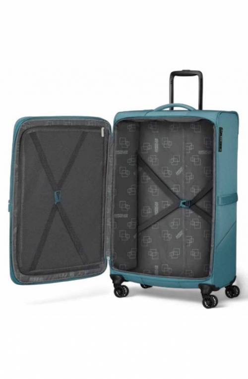 American Tourister Trolley SUMMER RIDE Light blue TSA lock Unisex - ME7-01006
