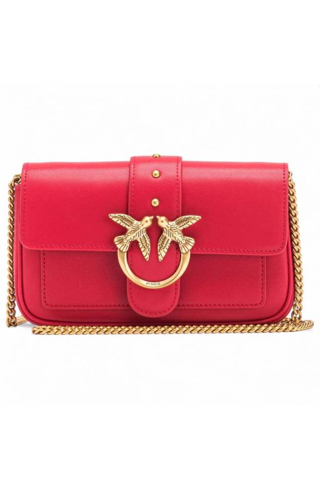 PINKO Bag LOVE ONE POCKET Female Leather Red - 100061-A0F1-R30Q