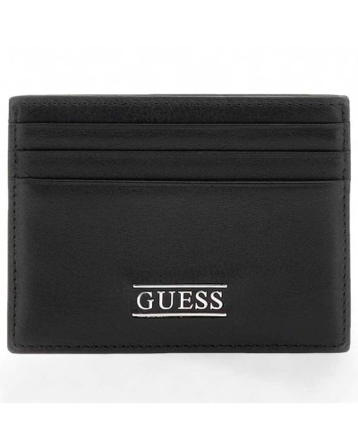 GUESS Credit card case NEW BOSTON Male Leather Black - SMNEBRLEA25BLA
