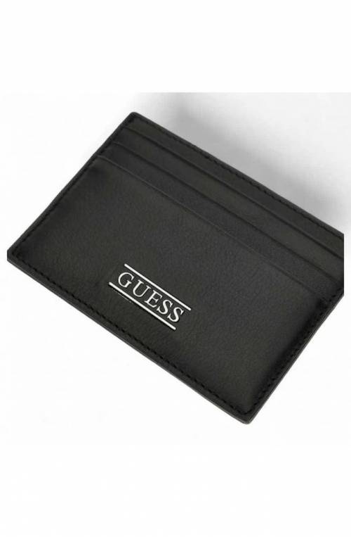 GUESS Credit card case NEW BOSTON Male Leather Black - SMNEBRLEA25BLA