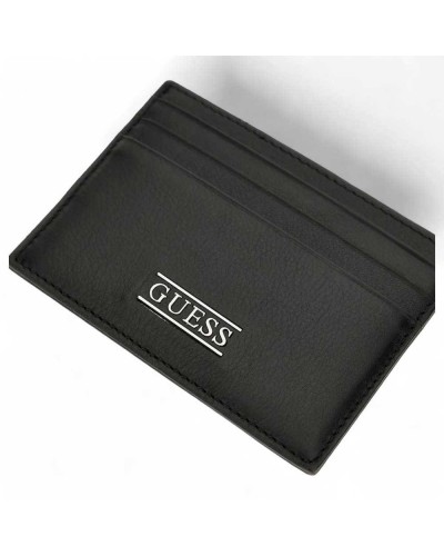 GUESS Credit card case NEW BOSTON Male Leather Black - SMNEBRLEA25BLA
