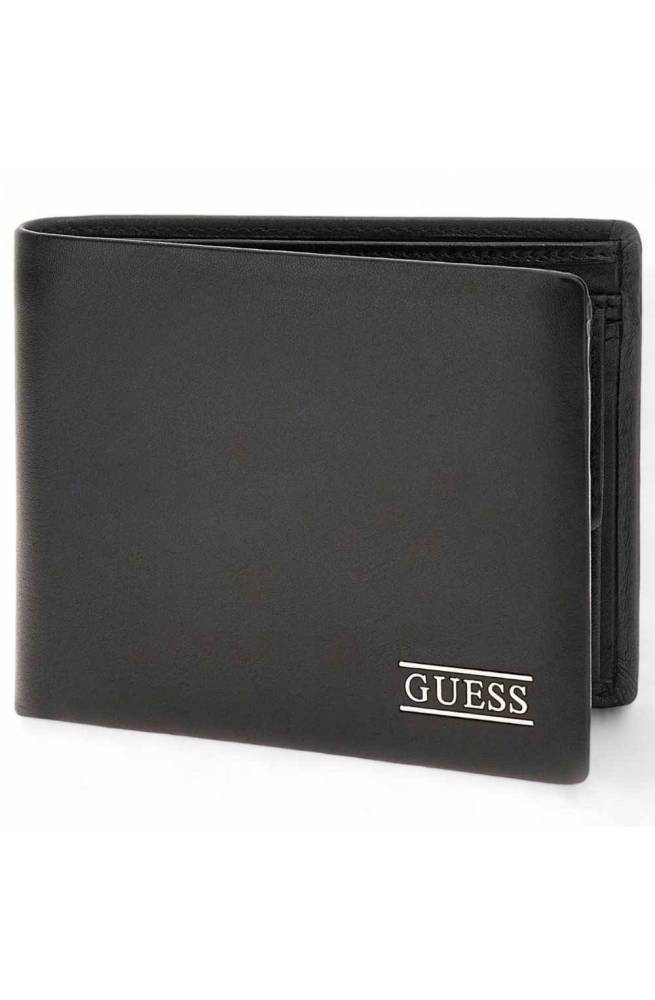 Portafoglio GUESS NEW BOSTON Uomo Nero - SMNEBRLEA20BLA