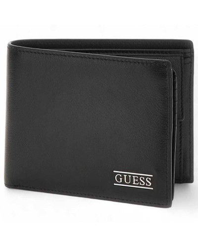 Portafoglio GUESS NEW BOSTON Uomo Pelle Nero - SMNEBRLEA24BLA