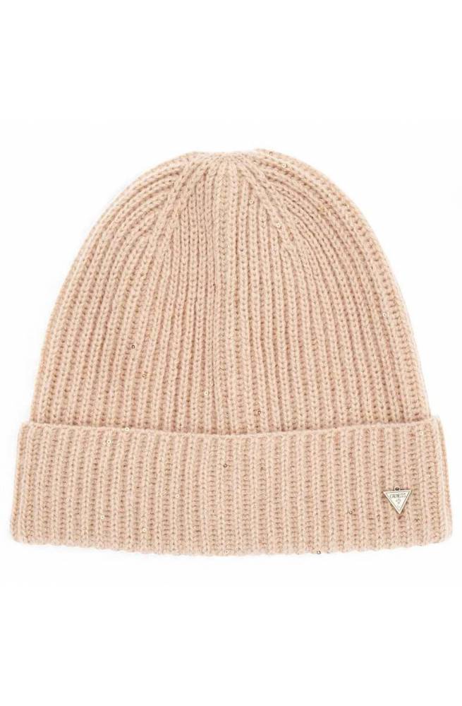 GUESS Hat BEANIE Hat Pink L Female - AW5236WOL01ROS-L