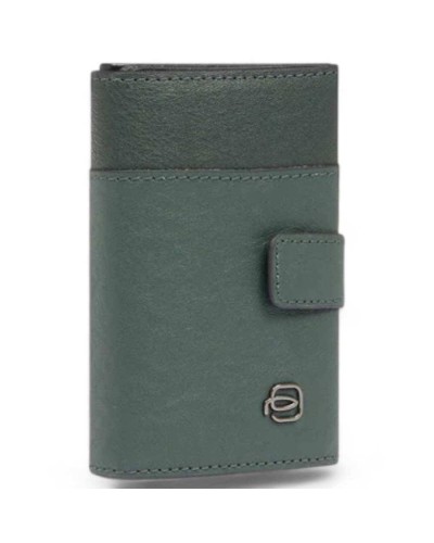 PIQUADRO Credit card case BLACK SQUARE Male Green - PP5649B3R-VEVE