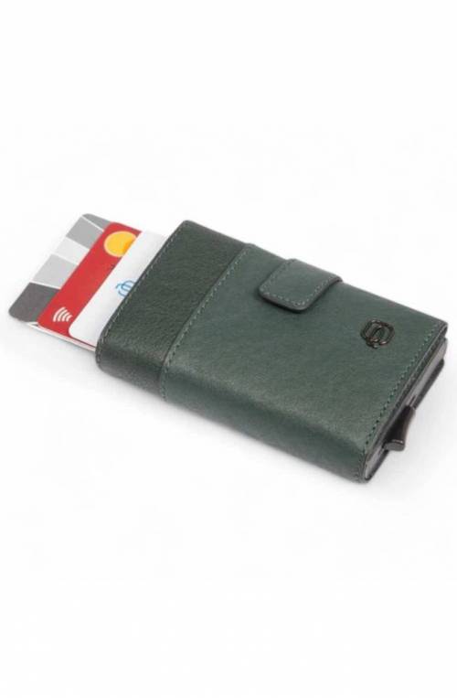 PIQUADRO Credit card case BLACK SQUARE Male Green - PP5649B3R-VEVE