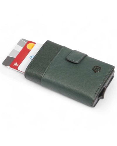 PIQUADRO Credit card case BLACK SQUARE Male Green - PP5649B3R-VEVE
