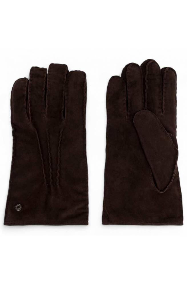 GIANNI CHIARINI Gloves Male Suede Brown - 11126CM13688