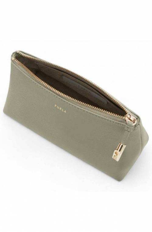 FURLA Beauty case GOCCIA Female Leather Green - WE00710-BX3036-AG700