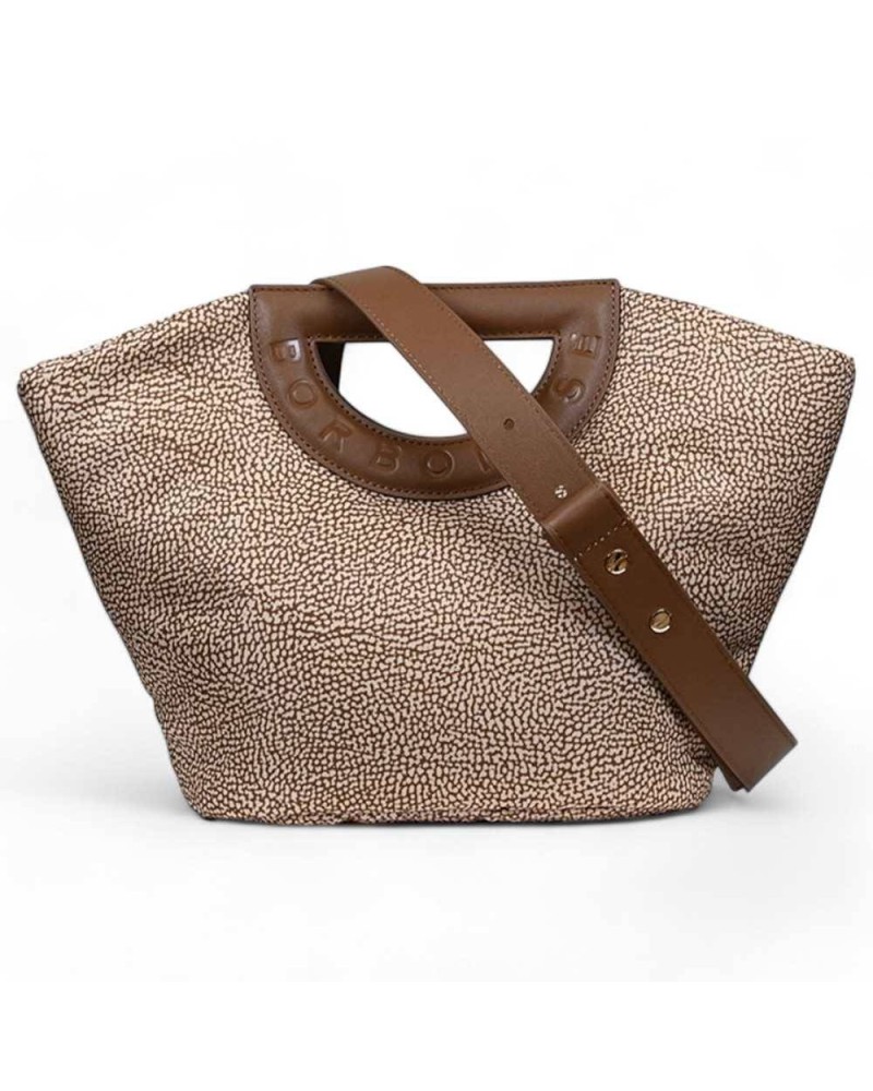 BORBONESE Tasche BOUCHE Damen Beige-Braun - 91010046-I15-994
