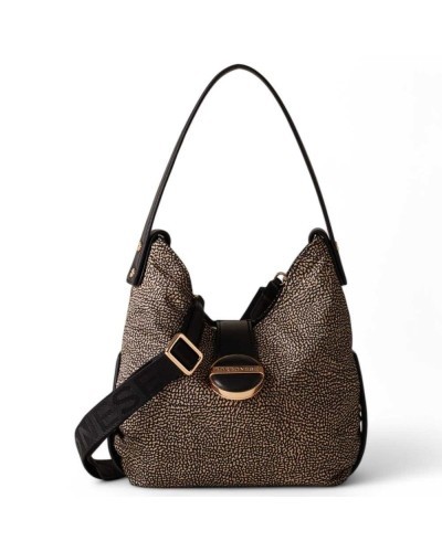BORBONESE Tasche ECLIPSE Damen Natuerlich, Schwarz - 91010016-I15-X11