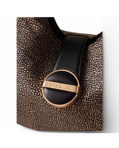 BORBONESE Tasche ECLIPSE Damen Natuerlich, Schwarz - 91010016-I15-X11