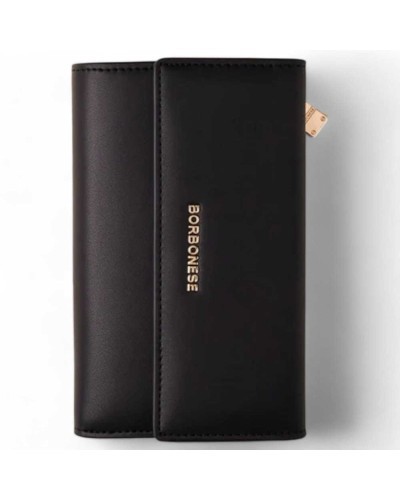 BORBONESE Wallet LETTERING Female Leather Black - 920102-AB6-100