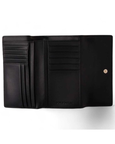 BORBONESE Wallet LETTERING Female Leather Black - 920102-AB6-100