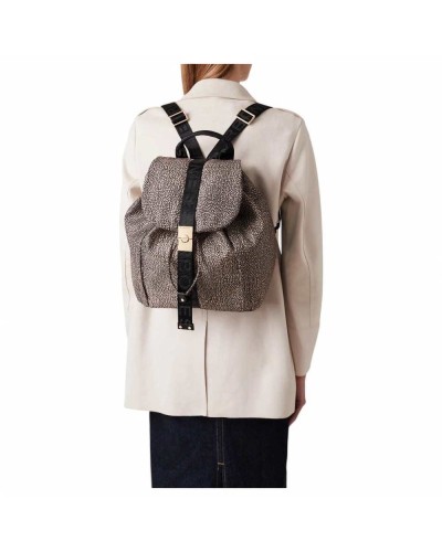 Zaino BORBONESE FOLD Donna Naturale, Nero - 91010051-AH1-X11