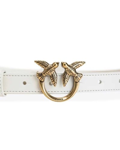 PINKO Guertel LOVE BERRY Damen Leder L Weiss | PoppinsBags