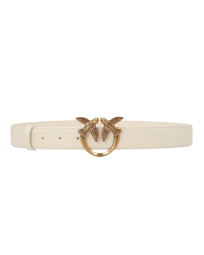 PINKO Guertel LOVE BERRY Damen Leder M Weiss | PoppinsBags