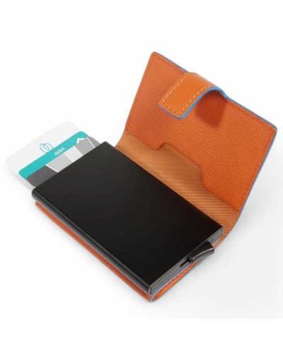 Portafoglio PIQUADRO Uomo Pelle Arancione protezione anti frode RFID - PP5649S138R-AR