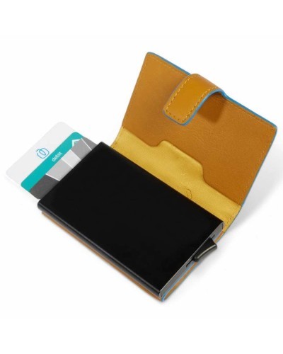 PIQUADRO Wallet Male Leather yellow RFID anti-fraud protection - PP5649S138R-G
