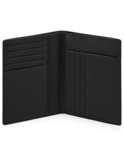 PIQUADRO Geldbörse Herren Leder Schwarz - PU1393MOSR-N