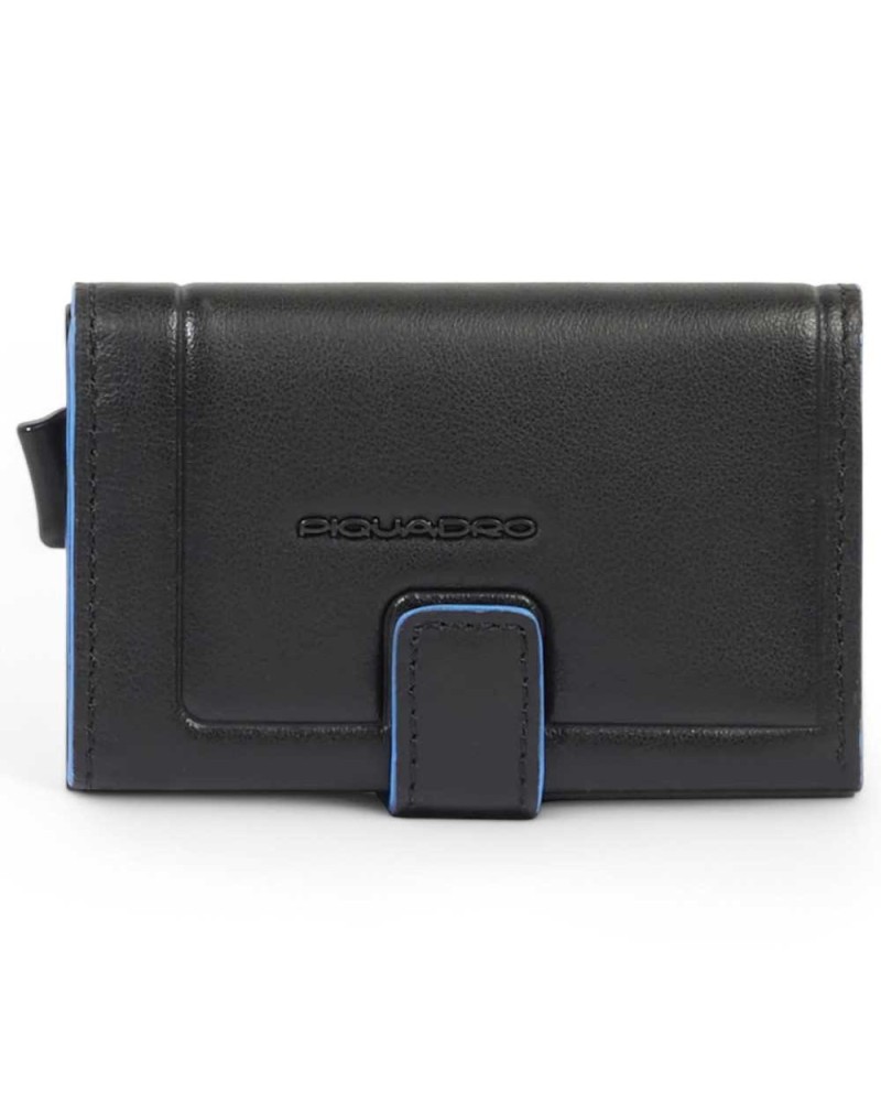 PIQUADRO Wallet Male Leather Black RFID anti-fraud protection - PP5649S138R-N