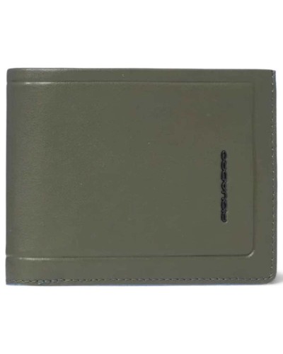 PIQUADRO Wallet Male Leather Green - PU1392S138R-VE
