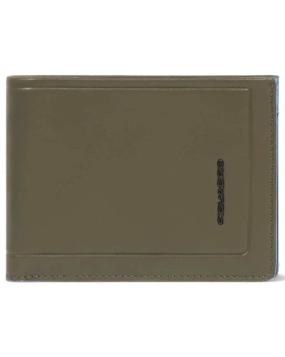 PIQUADRO Wallet Male Leather Green - PU257S138R-VE