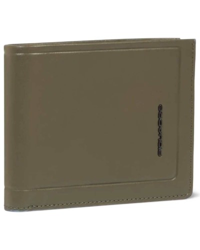PIQUADRO Wallet Male Leather Green - PU257S138R-VE