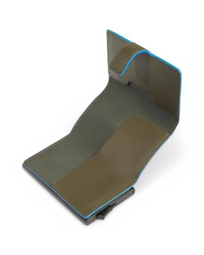PIQUADRO Wallet Male Leather Green RFID anti-fraud protection - PP5649S138R-VE