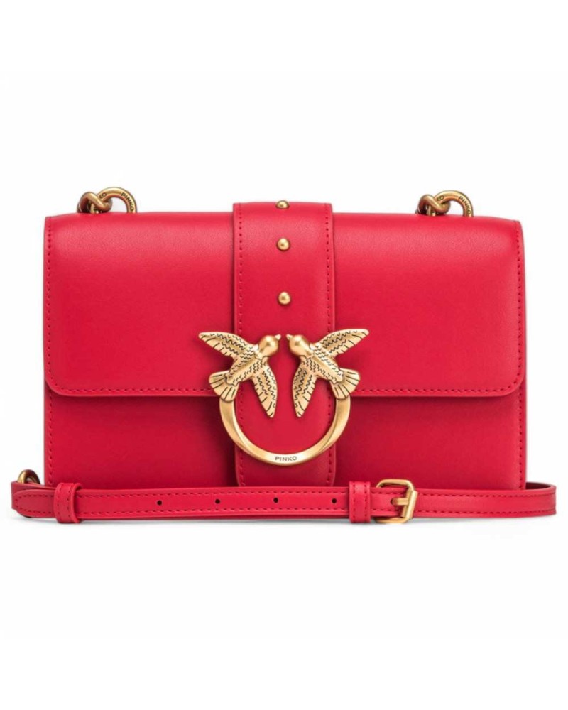 Borsa PINKO LOVE ONE MINI Donna Pelle Rosso - 100059-A0F1-R30Q