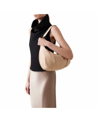 BORBONESE Tasche BLOOM Damen Leder Beige - 91010009-0036-C75