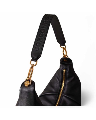 BORBONESE Bolsa BLOOM Mujer Cuero Negro - 91010009-0036-100