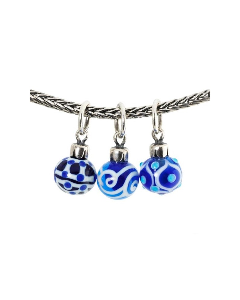 Trollbeads Set Palline di Natale Blu- TAGBE-00042