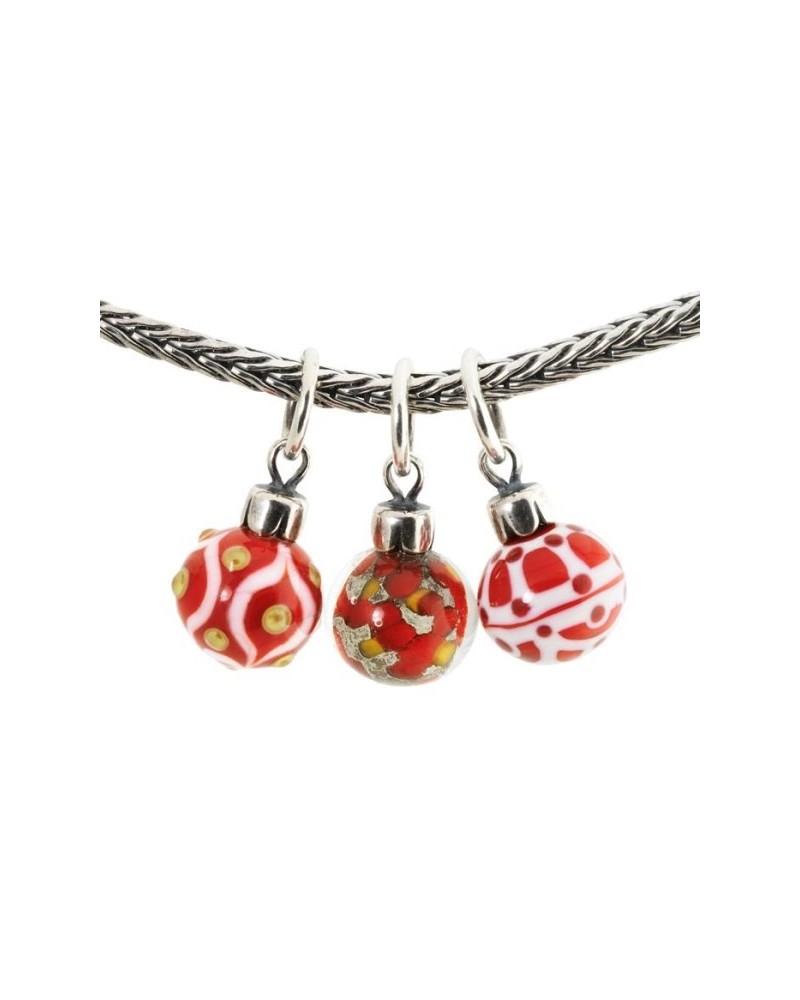 Trollbeads Set Palline di Natale Rosse- TAGBE-00041