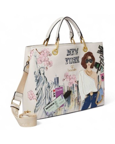 BRACCIALINI Top handle Cartoline New York Female - B18161-YY-818