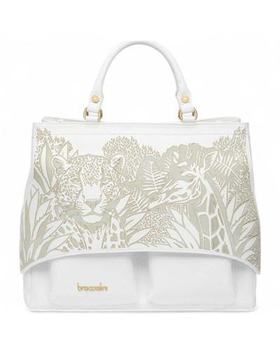 BRACCIALINI Top handle Naomi Leather White - B18295-PP-001