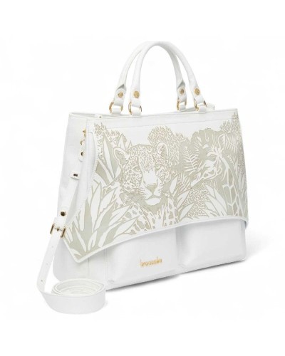 BRACCIALINI Top handle Naomi Leather White - B18295-PP-001
