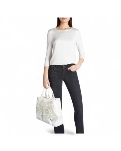 BRACCIALINI Top handle Naomi Leather White - B18295-PP-001