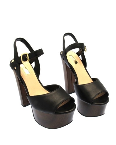Sandali Guess Donna Nero Taglia 38 - FLDE21LEA03-BLACK-38