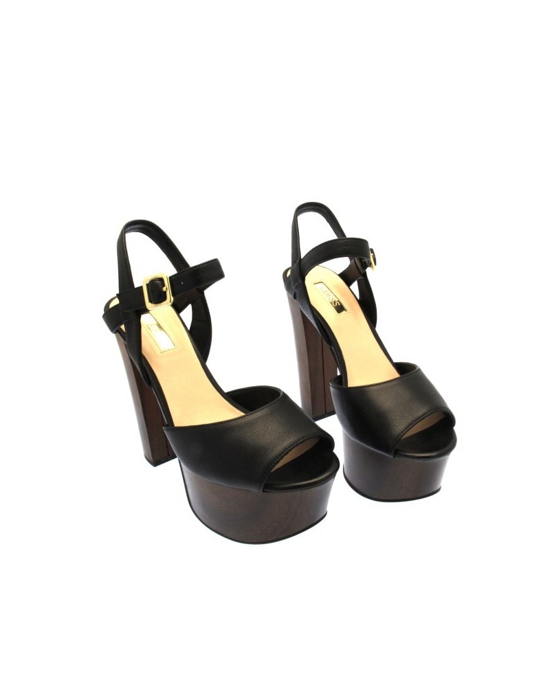 Sandali Guess Donna Nero Taglia 38 - FLDE21LEA03-BLACK-38