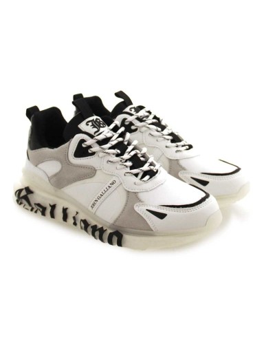 JOHN GALLIANO Shoes Sneakers Female White black 39 - 15502-CP-A-39