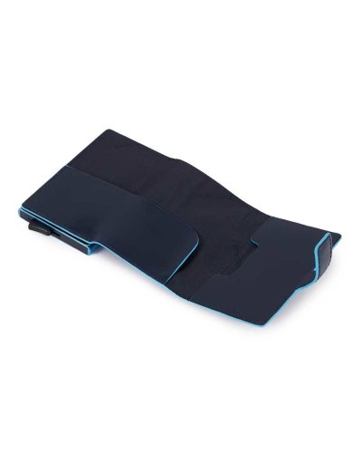 PIQUADRO Kartenhalter blue square Blau Leder - PP5649B2BLR-BLU2