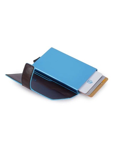 PIQUADRO Kartenhalter blue square Braun Leder - PP5649B2BLR-MO