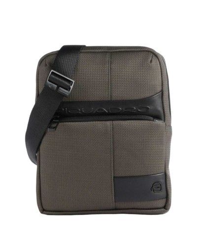 Borsello PIQUADRO W129 pelle e tessuto Verde | PoppinsBags